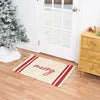 Christmas Merry Red Jute Throw Rug