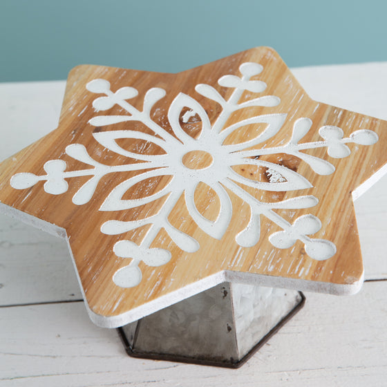 Snowflake Dessert Stands (set of 2)