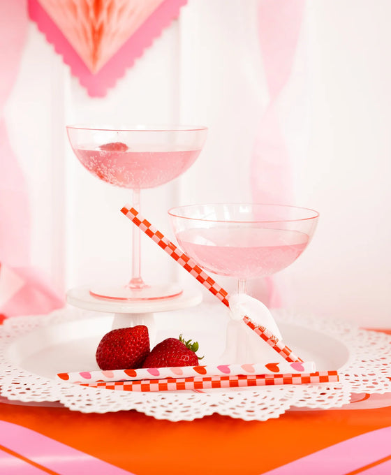 Valentine's Day Reusable Straws (24 Count)