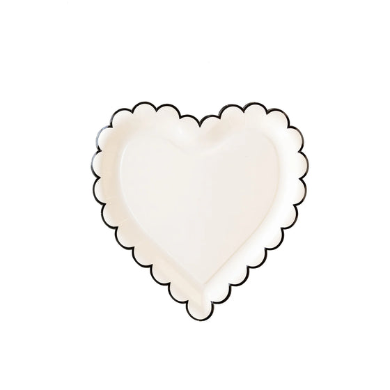 Scalloped Heart Paper Plate (Set of 24)