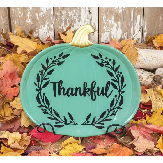 Thankful Green Appetizer Plates (Set of 6)