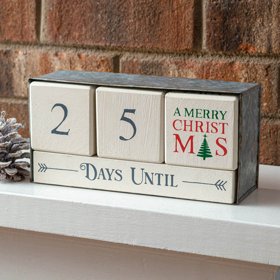 Holiday Calendar Countdown with Metal Box