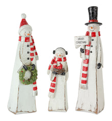  Snowman Family Figurine Set