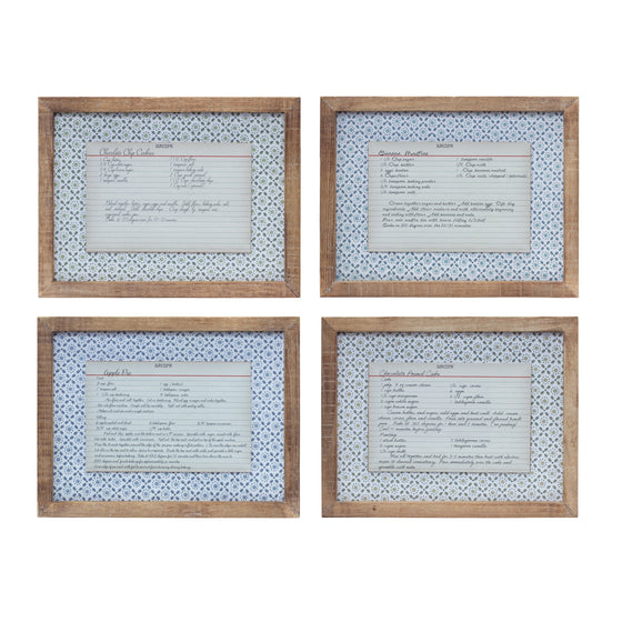 Framed Recipe Card (Set of 4)