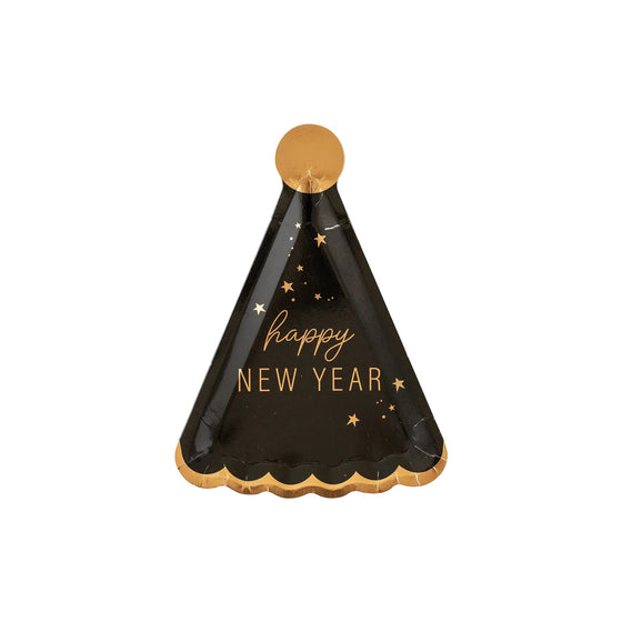 New Years Hat Paper Plate (24 Count)