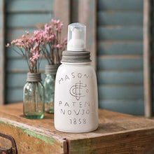  White Midget Pint Mason Jar Foaming Soap Dispenser