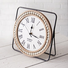  Wood and Metal Tabletop Clock